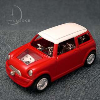 Miniature Clocks, Red Mini Cooper Car Clock  