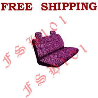 Brand New Pink Zebra Bench Seat Cover With Headrest for Car / Truck