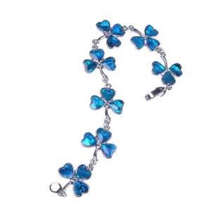 Beautiful Jewelry Blue Shell Clover Bracelet  Sports 