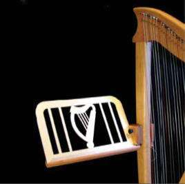 Harp Desk, Lever Celtic Harp Music Stand fits on pillar  