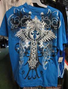 nice Blue Celtic Style Cross short sleeve T Shirt XL with Black and 