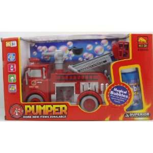  Pumper Bubble Blowing Fire Truck Toys & Games