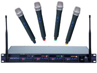 VocoPro 5800 4 Channel UHF Wireless Microphone W/ Case  