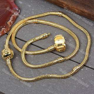5Pcs Gold Plated Snake Chain Charm Bracelet Bangle 9L  