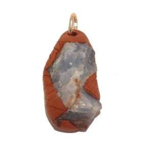 Calcite Pendant 03 Blue Raw Stone Clay Crystal Healing Sculpted Gem 1 