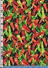 Fabric Timeless RED CHILIS PEPPERS MEXICAN SOUTHWESTERN  