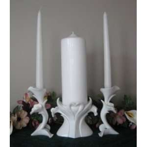  Graceful Lily White Calla Lily Unity Candle Holder 