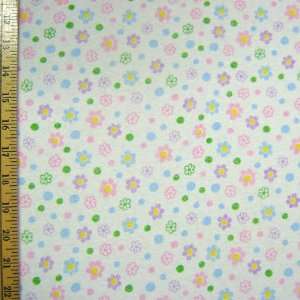  Cotton Baby Rib Fabric Mini Floral Print Arts, Crafts 