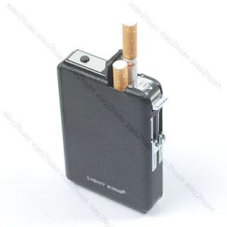 Wind Resistance Tobacco Lighter Cigarette Case Black  
