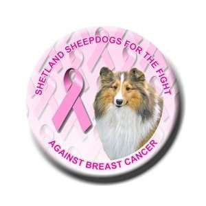  Shetland Sheepdog Breast Cancer Pin Badge: Everything Else