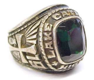   Catholic High School Sterling Mens Class Ring, Cleveland, Ohio ~ 7.75