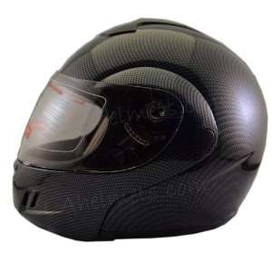   Adult Carbon Fiber Flip Up Motorcycle Street Helmet medium Automotive