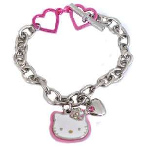  Hello Kitty Crowned Princess Pink Charm Toggle Bracelet 