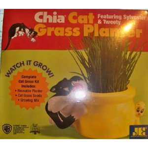 Chia Pet Sylvester & Tweety Planter ~~ Cat Grass NIP
