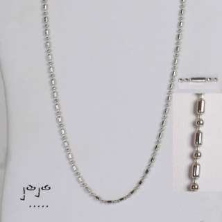 22 INCH 2.4mm STAINLESS STEEL BALL BAR CHAIN NECKLACE  