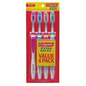  Colgate Extra Clean Toothbrush, Medium Full Head 4 pack 