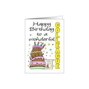 Colleague Birthday Card   Birthday Cake Card Health 