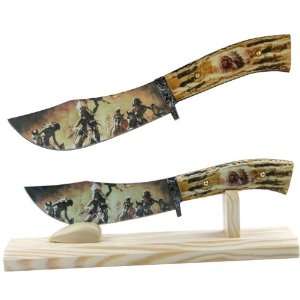   Fantasy Indian Collector Hunting Knife on Stand