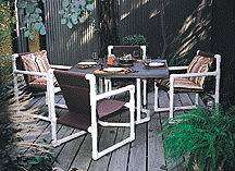 PVC Outdoor Dining Set PLANS, make with plastic pipe S  