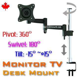 10 to 26 inch Under LCD Monitor Mount Stand Arm Desk Table Bracket 