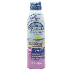  Coppertone Ultraguard SPF#50 Quick Cover Spray Lotion 6 oz 