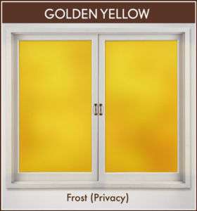 Yellow Privacy Glass Window & Door Film Vinyl Clings  
