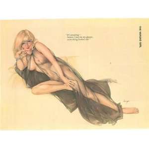  1968 Alberto Vargas Pinup Everything Looked Soft 