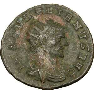 AURELIAN Authentic Ancient Roman Coin RARE Emperor & Empress clasping 