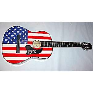  DAVID LEE MURPHY Autographed Signed USA FLAG Guitar 