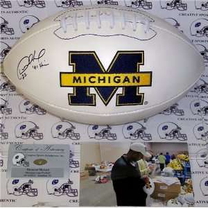 Desmond Howard Autographed/Hand Signed Michigan Wolverines Logo 