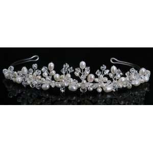 En Vogue Bridal Crystal & Pearl Tiara 611