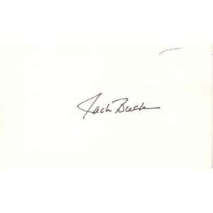  Jack Buck Autographed 3x5 Card