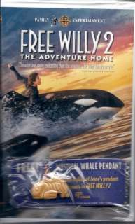 Free Willy 2 VHS with Free Mystical Whale Pendant.