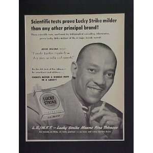 Jesse Owens 4 Gold Medals 1936 Olympics 1951 Lucky Strikes Cigarettes 
