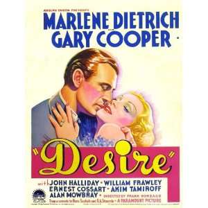 Desire Poster Movie C 27x40 Marlene Dietrich Gary Cooper John Halliday