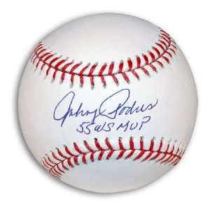  Autographed Johnny Podres Ball   with 55 WS MVP 