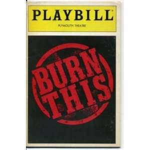  Lanford Wilson Burn This Rare Signed Autograph Playbill 