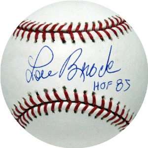 Lou Brock MLB Baseball w/ HOF 85 Insc.