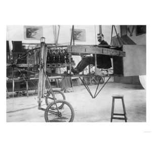 Louis Bleriot in Fifty Horsepower Monoplane Photograph   France 