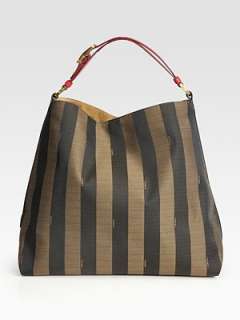 Fendi   Striped Hobo Bag    