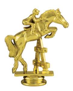 Jumping Horse Trophy Low Shipping Equestrian Horse Show Marble Base 4 