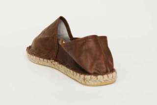 Mens Leather Look Tan Espadrilles Flat Shoes 10  
