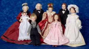 doll house VICTORIAN DOLL FAMILY PEOPLE KIDS MINIATURE  