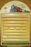 MODEL POWER WHITE PICKET FENCE N SCALE  