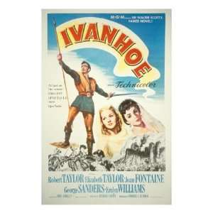 Ivanhoe, Robert Taylor, Joan Fontaine, Elizabeth Taylor, 1952 Premium 