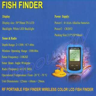 New Sonar & Radio Portable Sonar Sensor Fish Finder Alarm Beam 