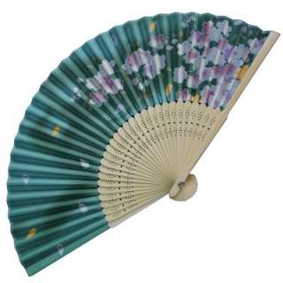 Chinese Japanese Folding Hand Silk dance Bamboo Fan DIY New Hot  