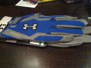 Under Armour Metal Football Gloves Blue Save 30%  