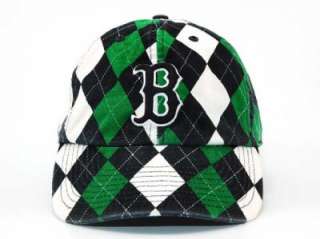 New Boston Red Sox ARGYLE Fitted Player Golf Hat Med  