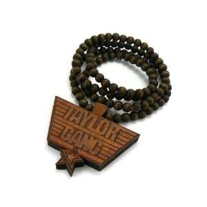   : Good wood Trapezoid TAYLOR GANG Pendant w/Ball Chain MAPLE: Jewelry